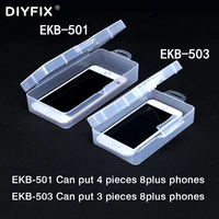 diyfix 1pc plastic container repair parts turnover box mobile phone disassembly bottom shell motherboard component storage box
