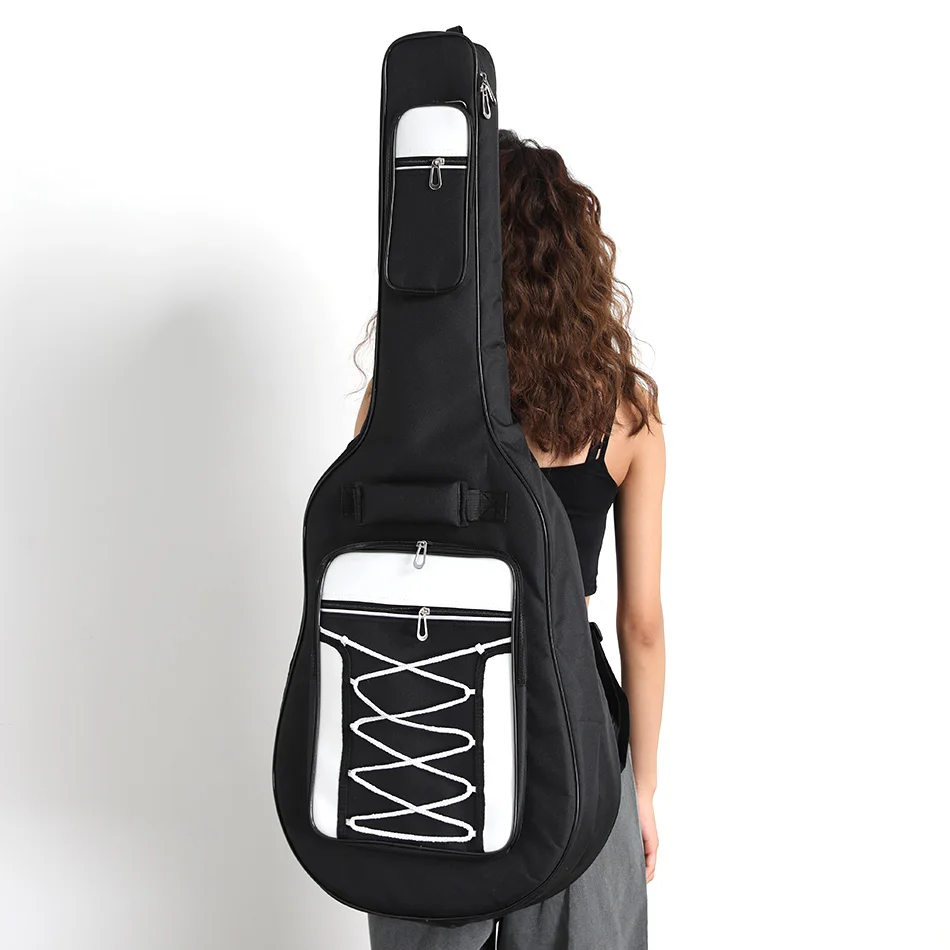

BATESMUSIC Guitar Bag Carry Case Backpack 900D Oxford Waterproof Acoustic Folk Guitar Carrying Case for36/39/40/41Inchs