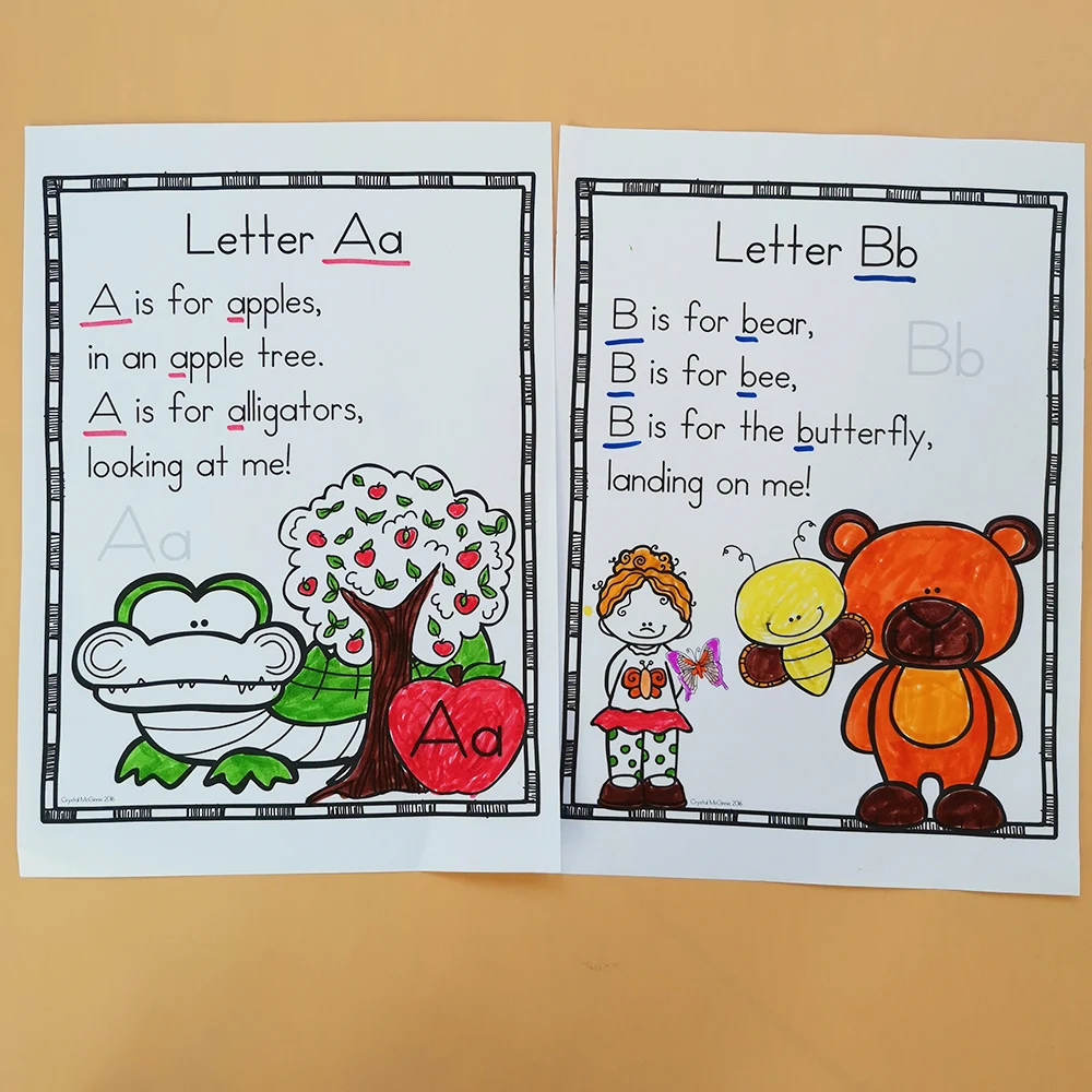 Алфавит стихи для общего чтения (26 стихов) дети учатся Английский рабочий стол