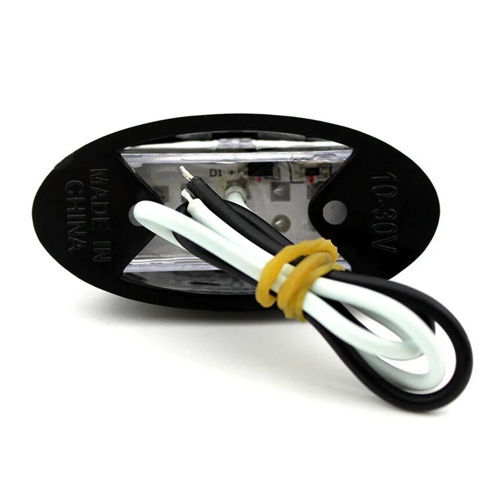 

10X 4 LED White Bright Piranha Clearance Light Side Marker Turn Light For Trailer Caravan Truck High Quality Car Lights Accesso