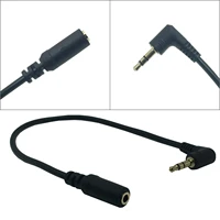 jack 3 5mm male to female right angle aux audio cable 90 degree cord 25cm