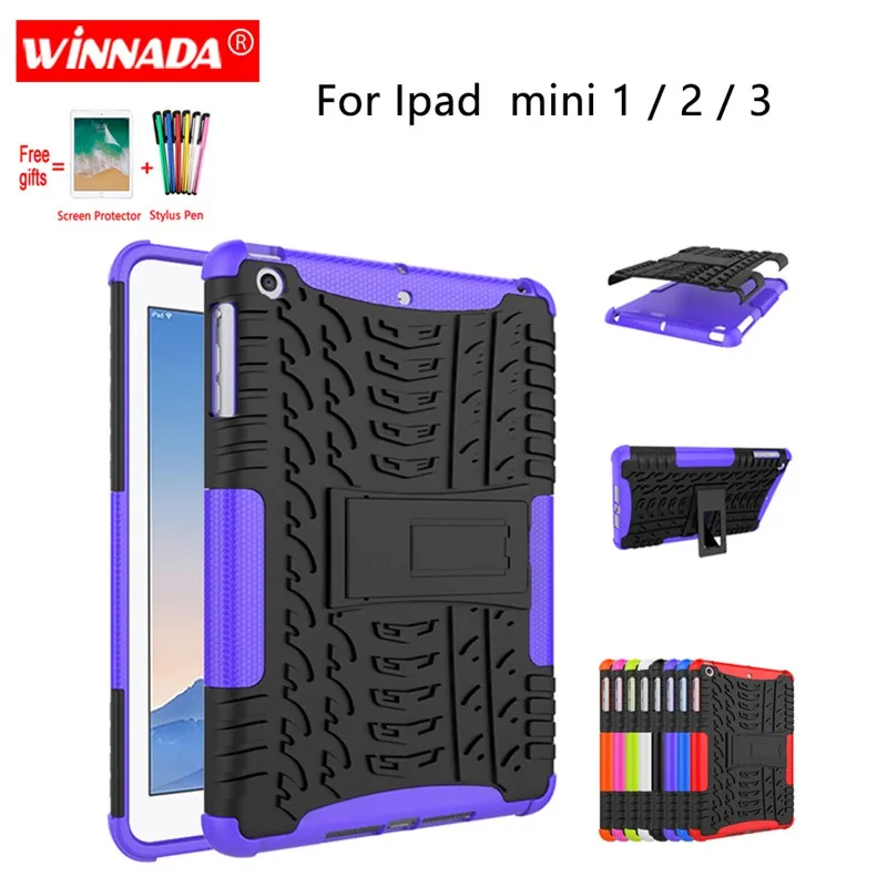 Для Apple ipad mini 3 2 1 чехол 7 9 дюймов защитный силиконовый ТПУ + PC противоударный