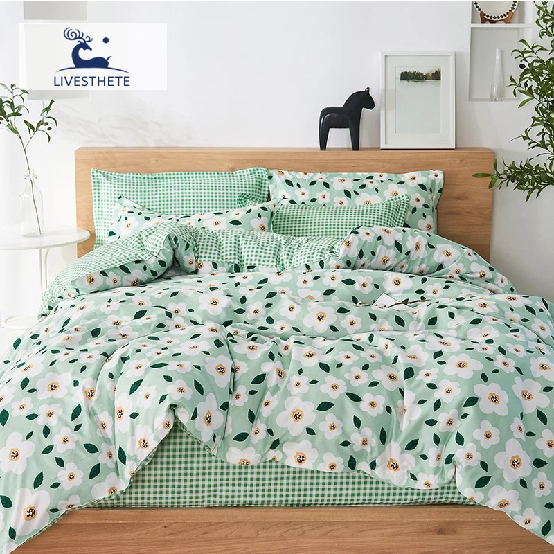 Liv-Esthete Комплект постельного белья свежий пододеяльник двойной односпальный