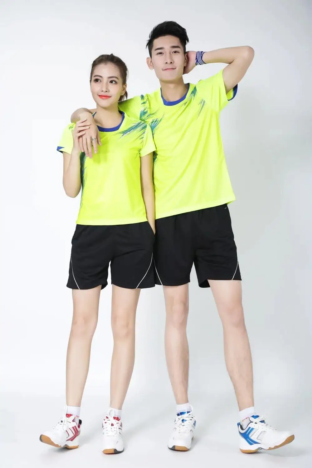 Новые быстросохнущие рубашки для бадминтона мужские/женские теннисные