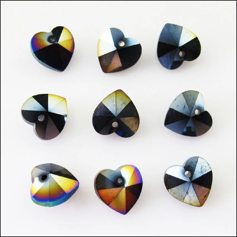 25 шт. подвески в форме сердца 10 мм|crystal rondelle|charm charmglass charms |
