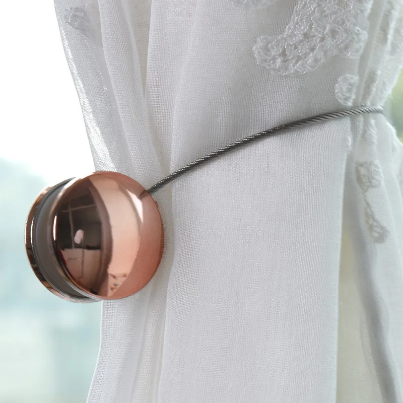 Magnetic Curtain Buckle Magic Simple Tie Rope Accessory Windows Decoration Backs Holdbacks Clips | Дом и сад