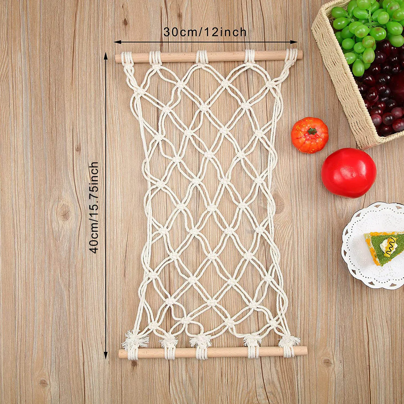 

Fruit Vegetables Hammock Reusable Mesh Net Storage Organizer Basket Decorative Under Cabinet Hanging For Home Kitchen Tool 2021