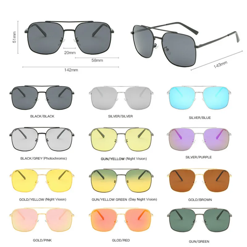 Мужские и женские солнцезащитные очки HBK классические поляризационные