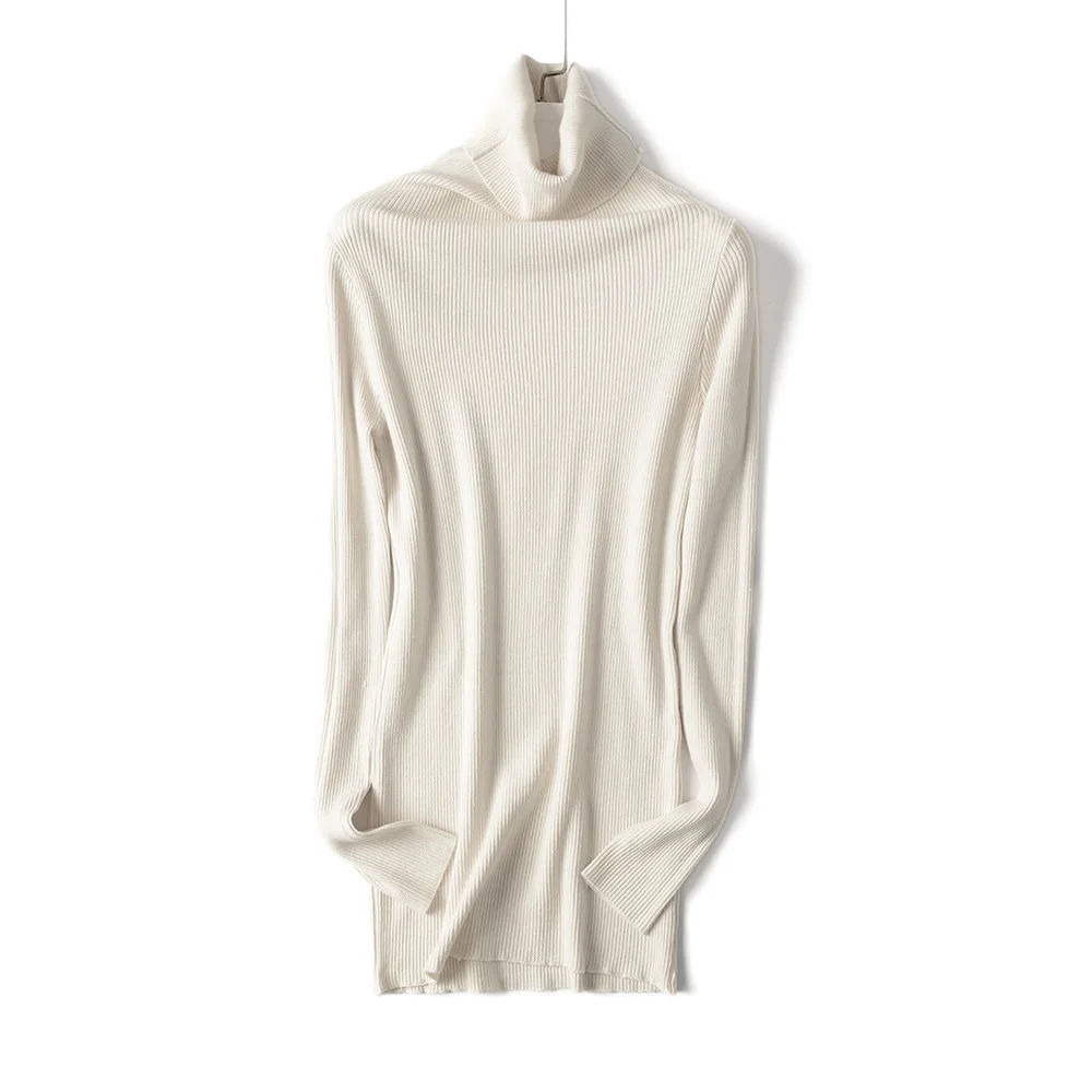 

2020 Spring autumn cashmere sweaters women fashion sexy sweater loose 100% wool sweater long sleeve Turtleneck Pullover Jumper