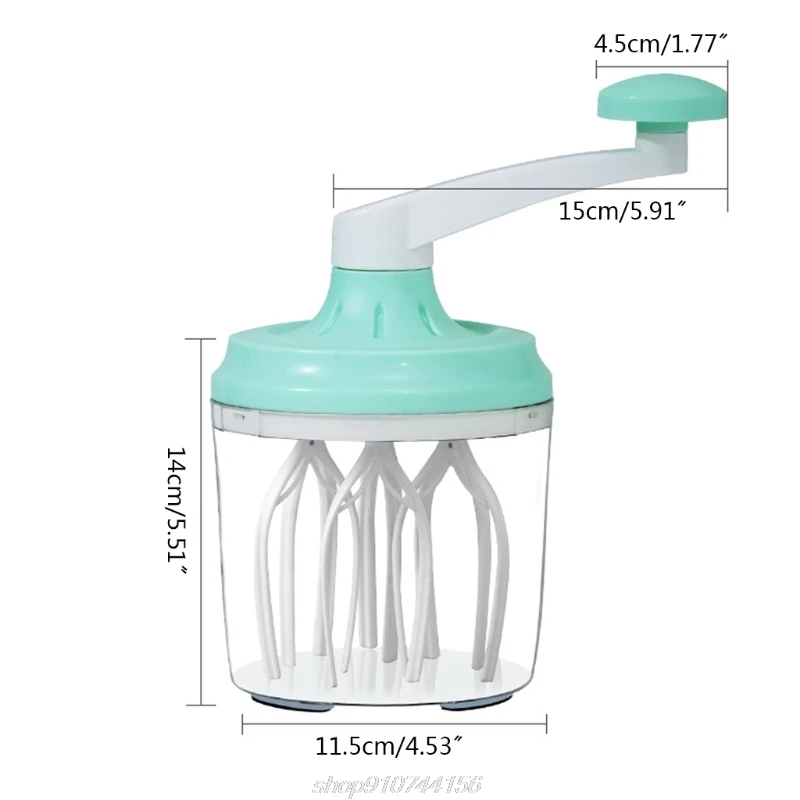 

Hand-cranked Cream Whisk Egg Beater Food Blender Manual Dough Stirring Foam Mixer Kitchen Baking Tool M18 21 Dropship