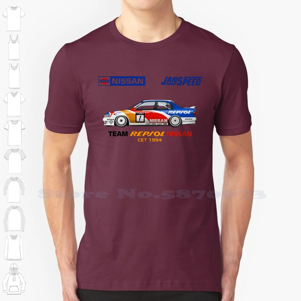 

1994 Cet Nissan Primera P10 Luís Pérez Sala Summer T Shirt For Men Women teens