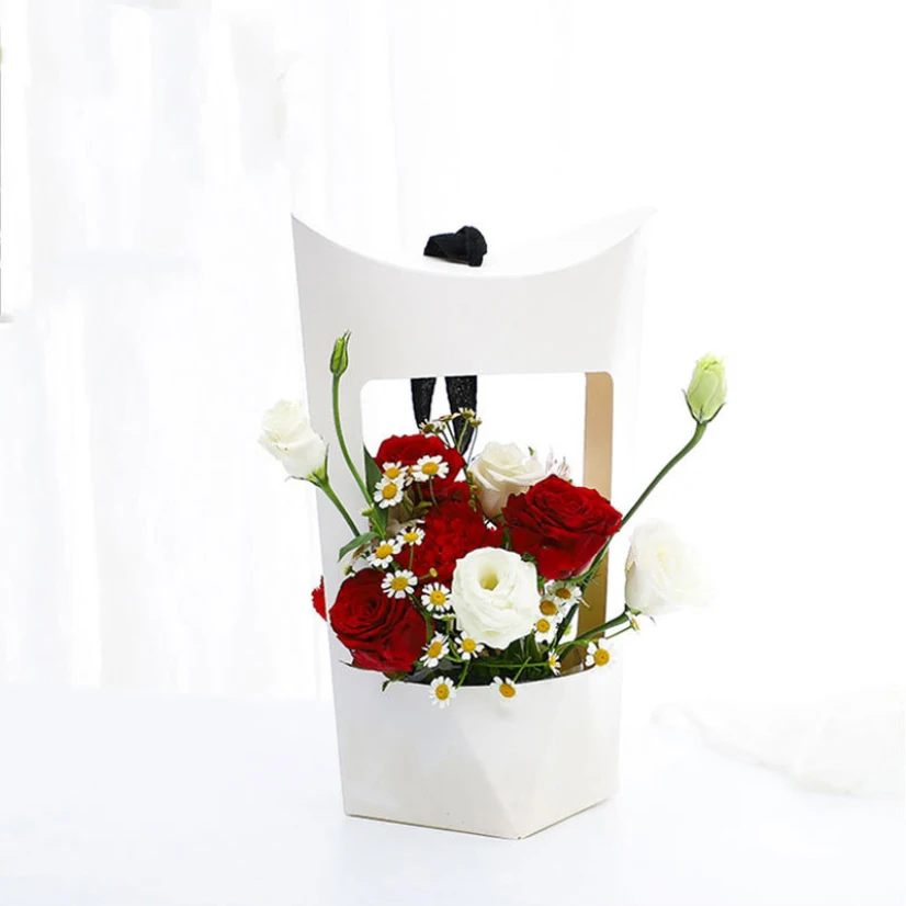 Крафты Бумага цветок Коробка Букет для девочек картонная коробка упаковки