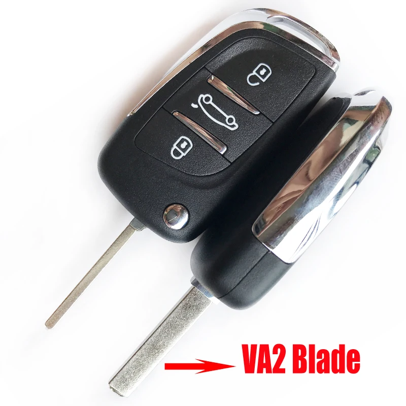 Чехол для автомобильного ключа раскладушки со сменными кнопками PEUGEOT 2/3 407 406 207 107