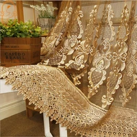 european luxury high end gauze tulle curtains for living room bedroom balcony embroidery curtain floor curtain finished product