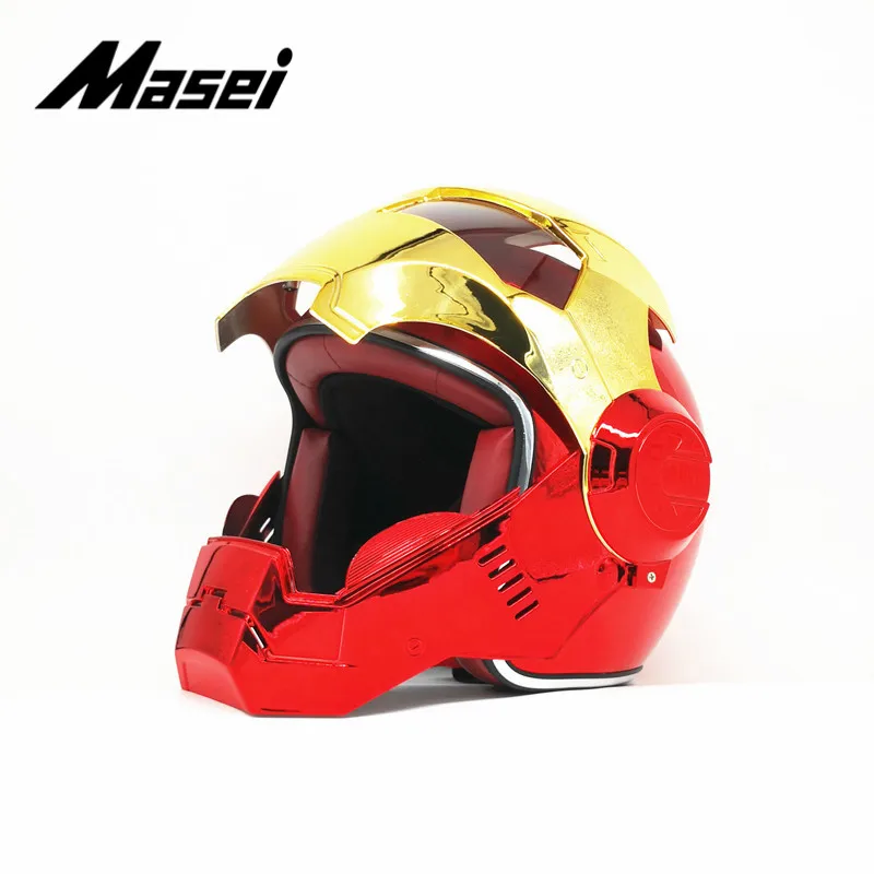 Masei шлем Железного человека moto rcycle половина с открытым лицом шлем-каска cross