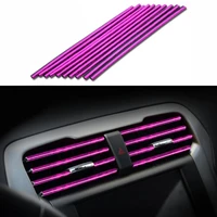 10pcsset air conditioning vent decorative strip bright color glossy long lasting pvc automotive vent trim strip for car