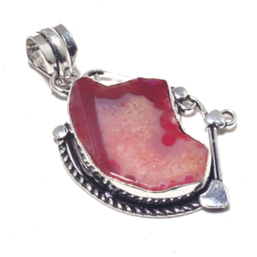 Подлинная Серебряная подвеска на солнечной батарее с агатом покрытая медью