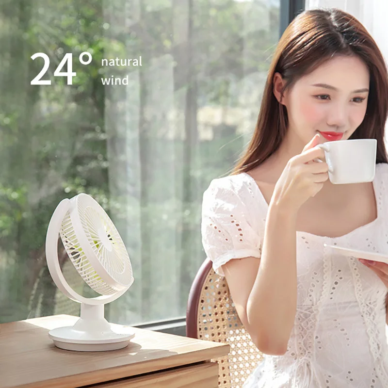 

3 Colors Portable Usb Fan Cooler Mini Fan Air Cooler Seven Blades Rotary Adjustable Desktop Fan Mute Cooling Fan 90 Degree