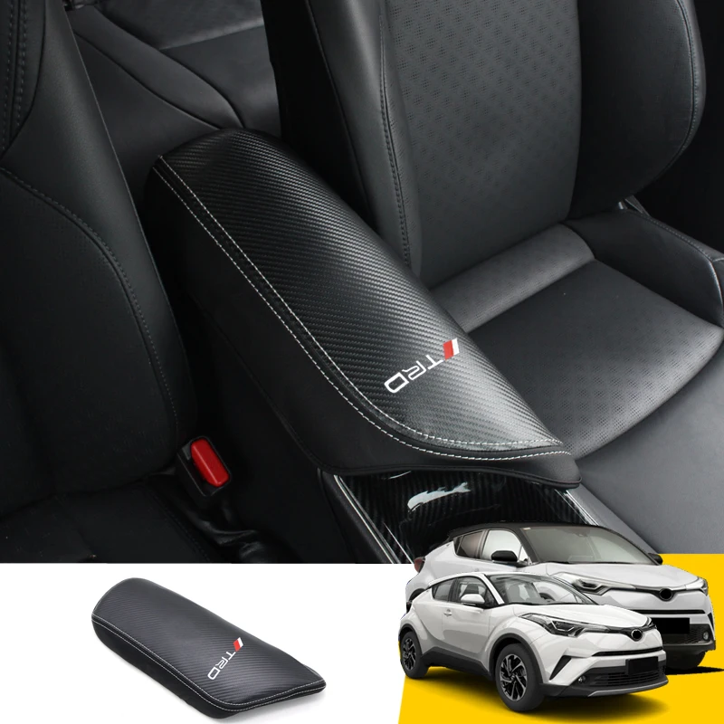 Для Toyota C-HR CHR- автомобильный Стайлинг, кожаная Автомобильная консоль, чехол для подлокотника, декоративная накладка, 1 шт., автомобильные аксессуары