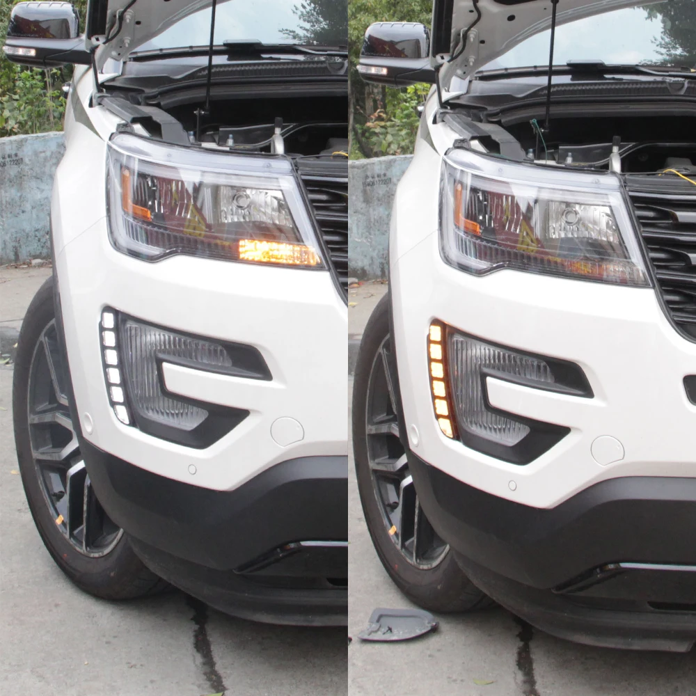 1 пара для Ford Explorer 2016 2017 2018 желтый сигнал поворота Функция Водонепроницаемый
