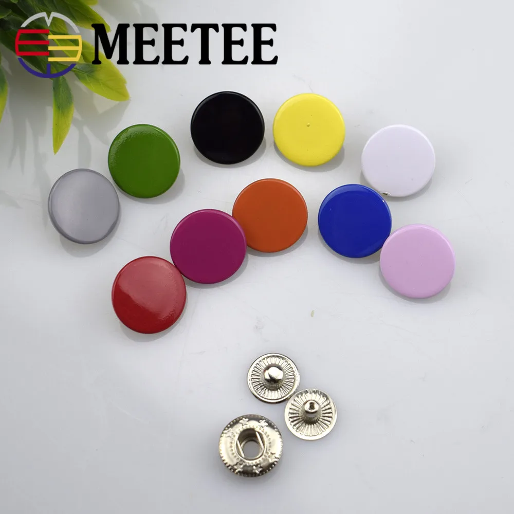 10Sets Meetee 12 17mm Colorful Buttons Snap Fasteners Press Studs for Sewing Leather Craft Clothes Bags Decor Accessories D3 6|decorative