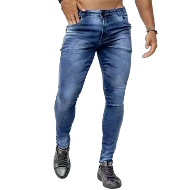 

Мужские джинсы, облегающие прямые брюки скинни, мотоциклетные брюки-карандаш с заниженной талией, Мужская Уличная одежда, штаны для улицы