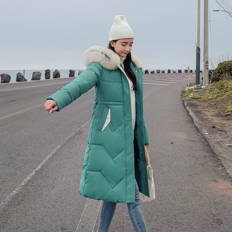 2019 новое длинное пальто Женская куртка плюс размер парки зимняя Женский меховой