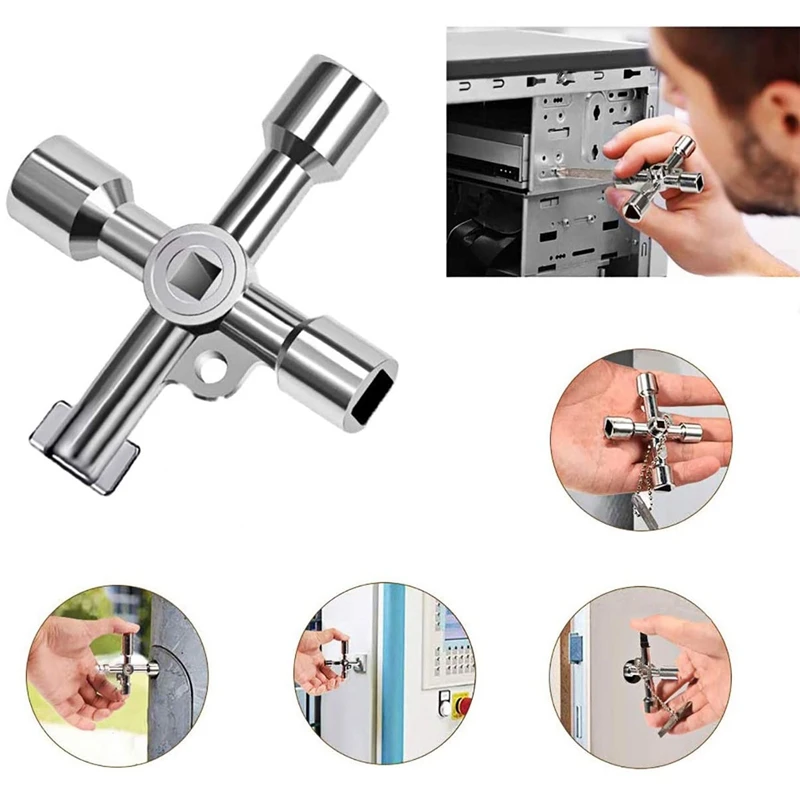 4 In1 метр ключей настенный газовый счетчик ключ мульти функциональные утилиты для