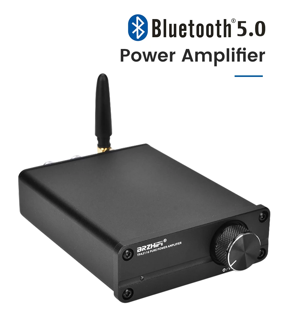 BRZHIFI мини TPA3116 Цифровой Bluetooth 5,0 усилители HiFi 100 Вт высокой мощности 2,0 канальный стерео усилитель для домашнего кинотеатра DIY