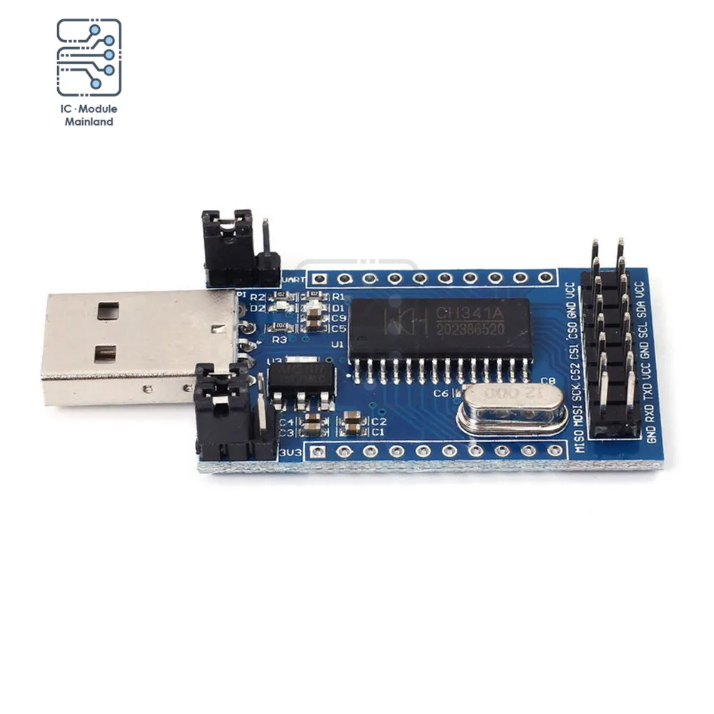 Программатор WCH341A с USB на UART IIC SPI I2C конвертер параллельным портом встроенный