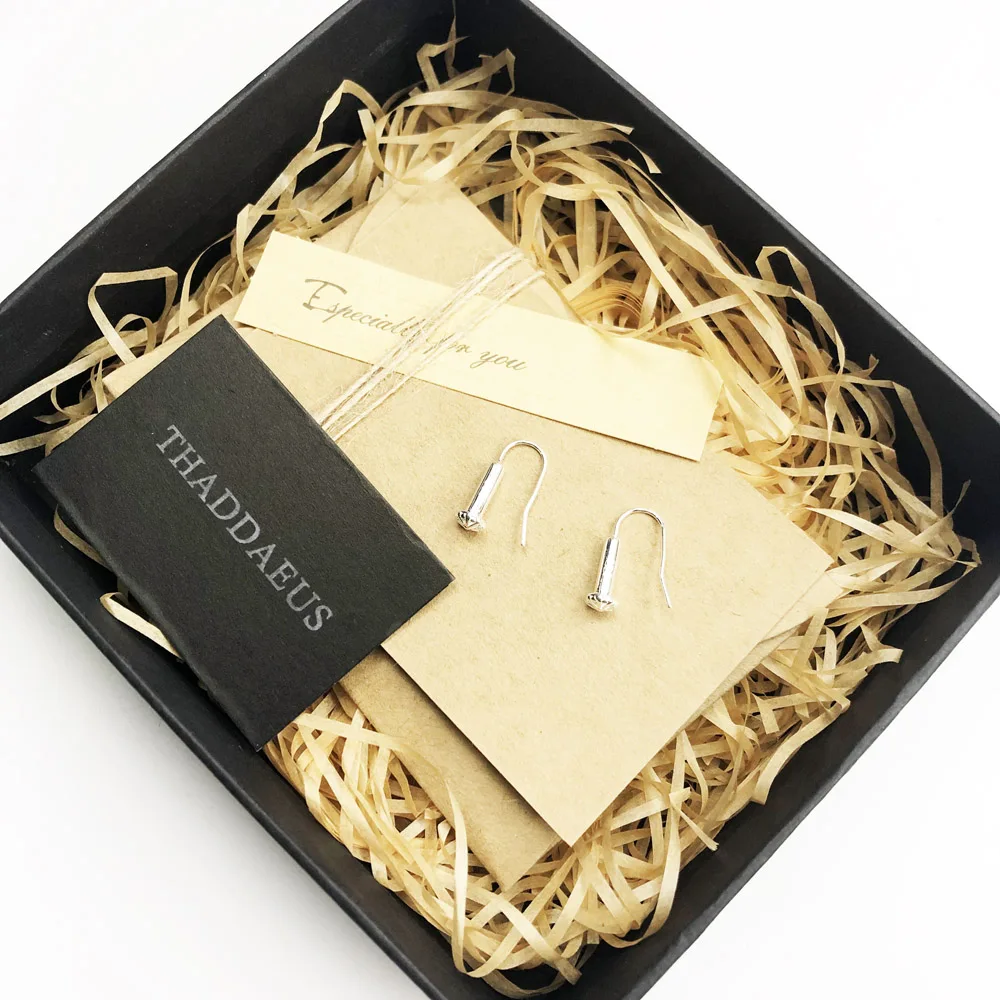 Навесных обруч Серебряные серьги из серебра Европа Стиль Карма Diy украшения для