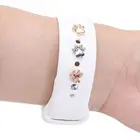 Браслет в виде кошачьей лапы с бриллиантами, декоративные ногти для Apple Watch, ремешок с орнаментом, браслет с шармами, металлическая креативная брошь с заклепками для iwatch