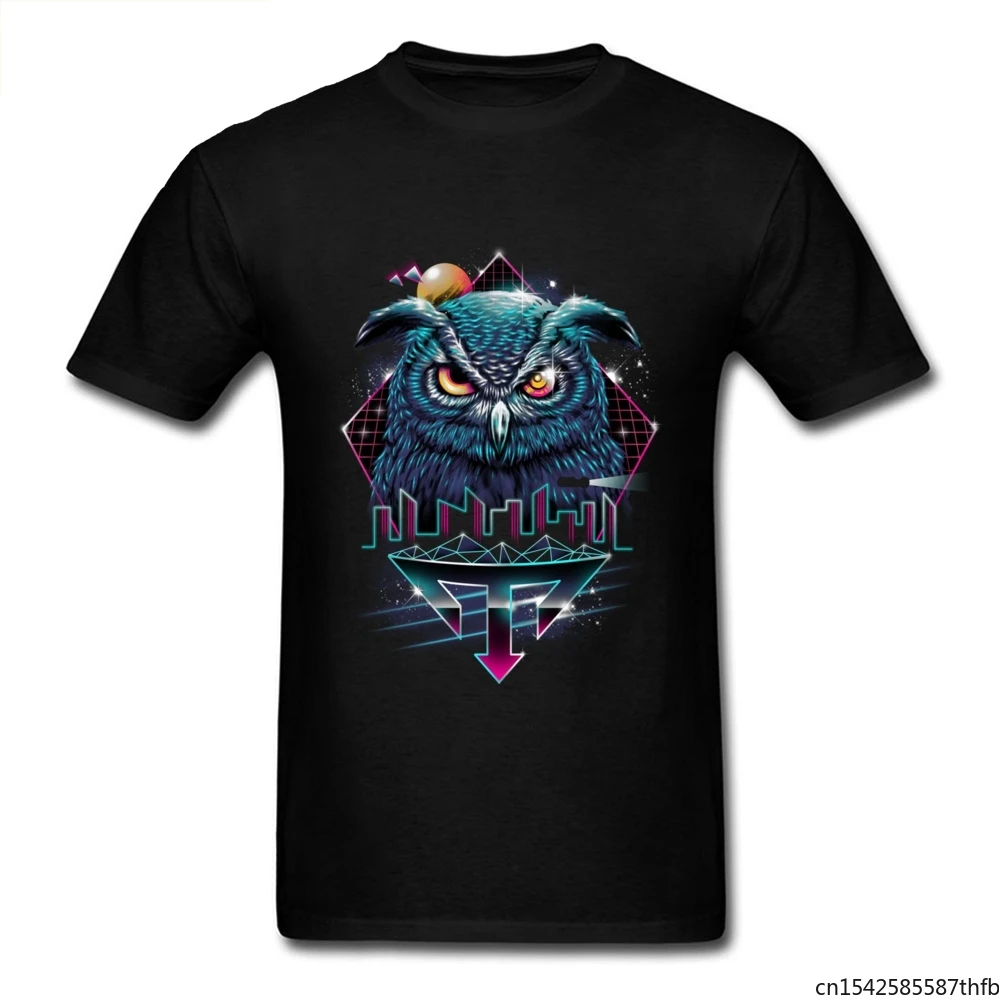 

Hip Hop Tee Father Birthday Tops Nocturnal Animod T Shirt Black City Man Clothes Cold Owl Tshirt Fashion