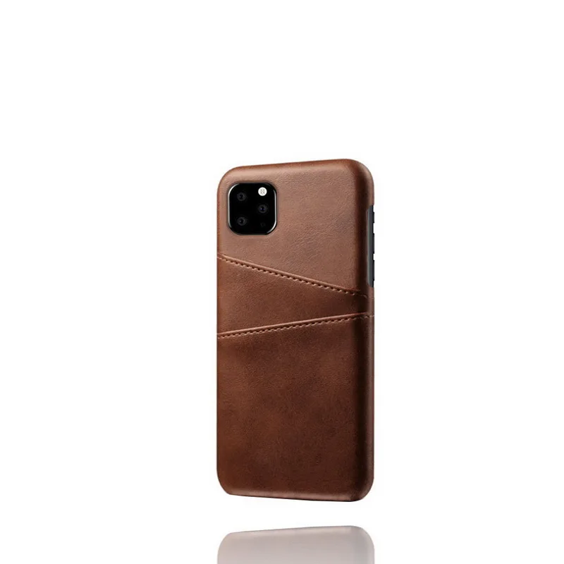 Кожаный чехол-кошелек KEYSION для iPhone 11 Pro Max с карманом карт задняя крышка телефона