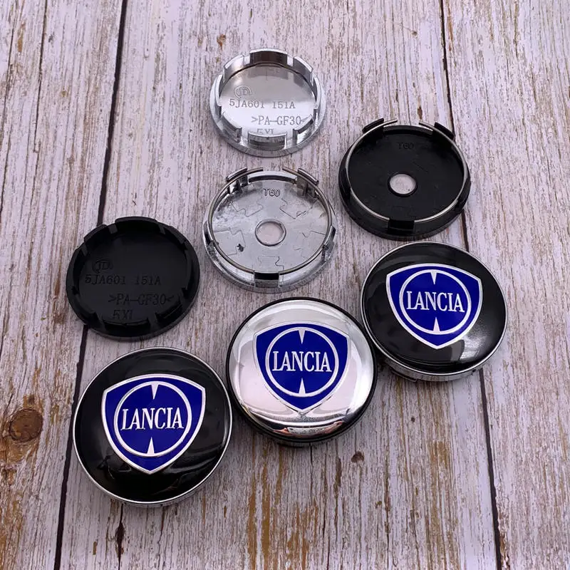 Фото 4 шт. 56 мм или 60 логотип LANCIA Автомобильная эмблема колпачок на колесо центральный