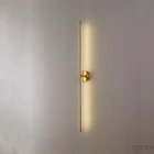 Дизайнерская простая зеркальная настенная лампа, светильник с золотыми геометрическими линиями для гостиной, спальни, прикроватный светильник