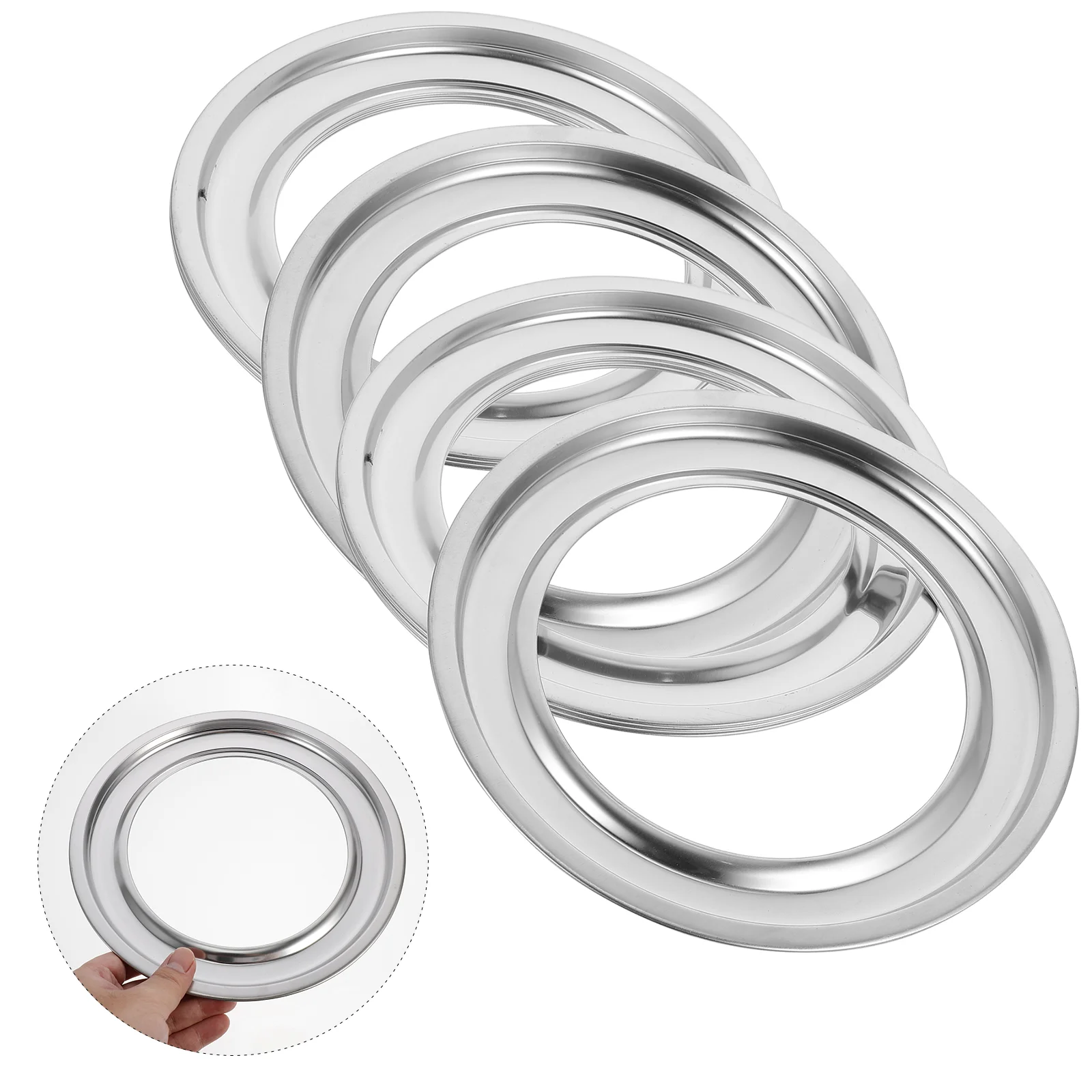 

4pcs Range Stove Pans Gas Stove Burner Covers Replacement Range Cooktop Drip Pans