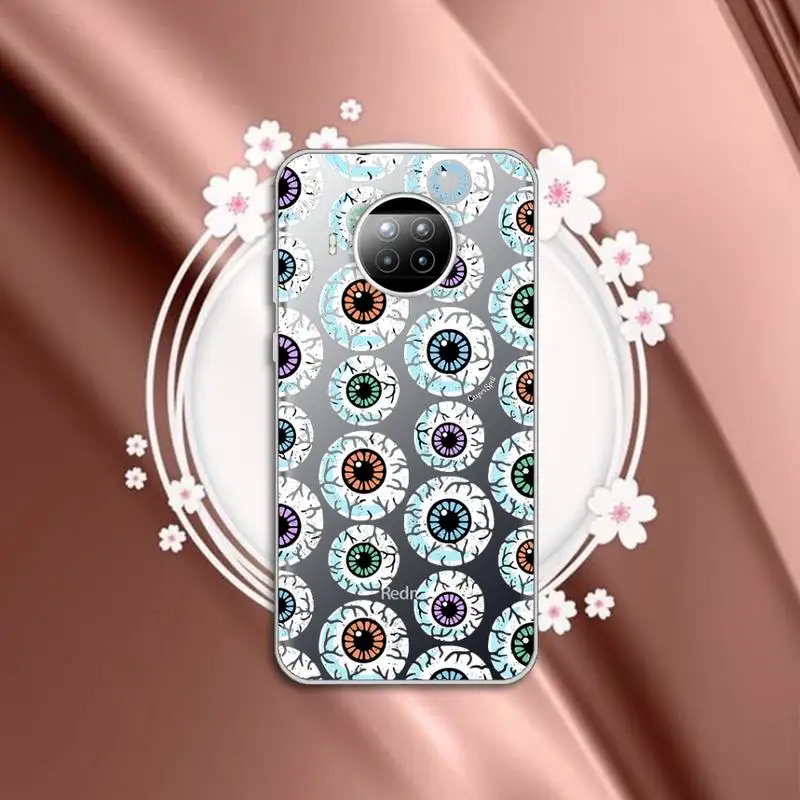 

Evil eyes cartoon Phone Case Transparent for Xiaomi Redmi note 10 t 8 9 pro lite 11 Huawei P honor 8 10i 20 30 40 smart 2019