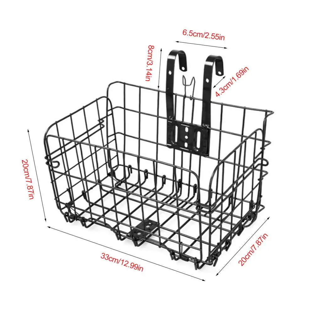 Велосипедная корзина съемная металлическая сетчатая передняя сумка для задняя