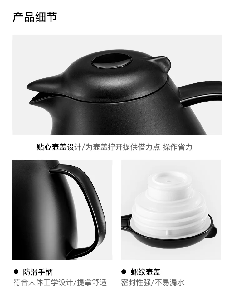 1L чайники чайник горшок Пингвин изоляция с двухслойным лайнер бутылка для