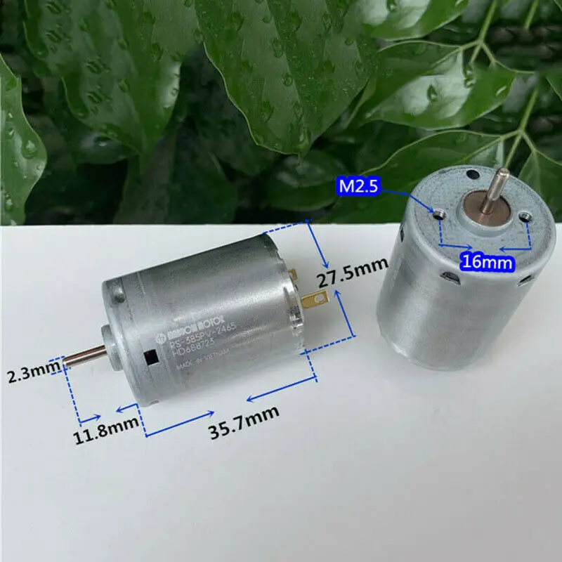 Mabuchi RS-385PV-2465 Мотор DC 6V 9V 12V 18V 24V 18800RPM высокоскоростная Магнитная мини Угольная