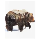 Полноразмерная 5D Вышивка Медведь Стразы с пейзажем сделай сам, вышивка крестиком, 3D алмазная живопись, домашний декор, подарок FH722