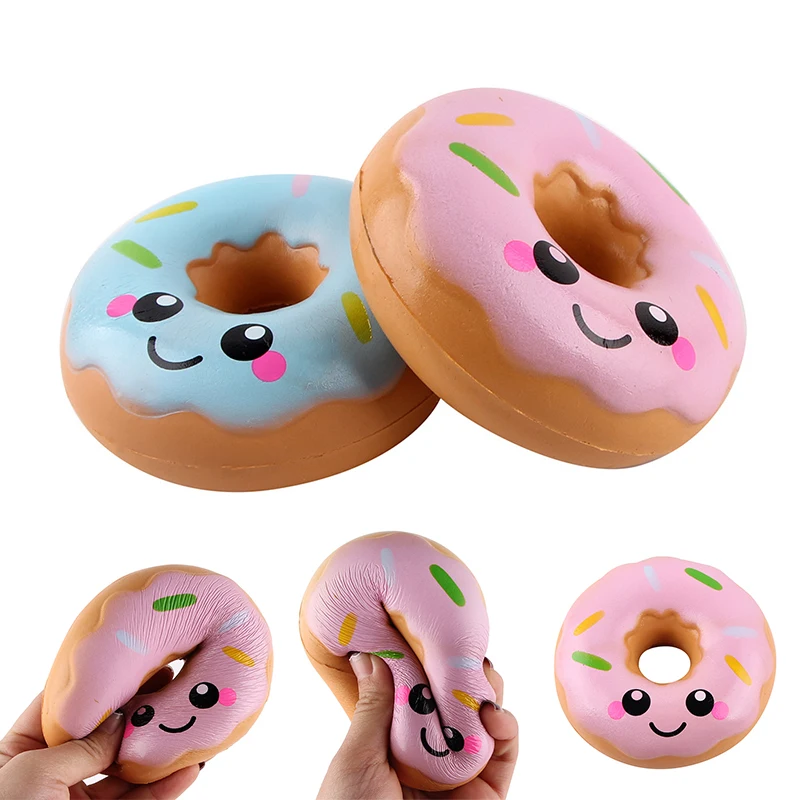 

Антистресс для взрослых Сжимаемый снятие стресса Мягкий красочный пончик ароматизированные медленно восстанавливающие форму игрушки Дет...