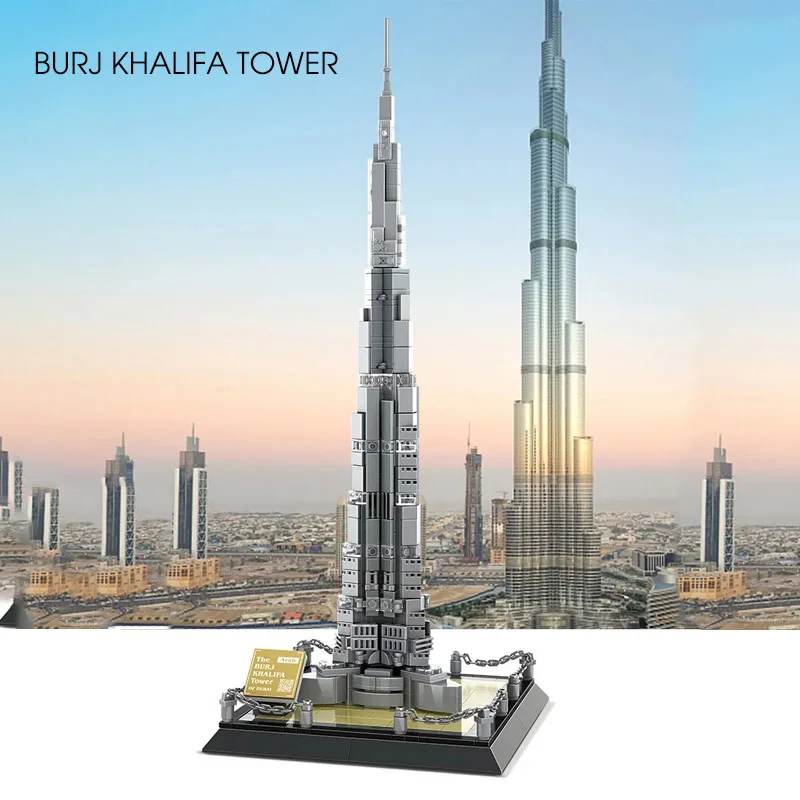 

580pcs World Famous Building Mini Blocks Architecture Model Set Bricks Toys Gift Burj Khalifa Tower Block For Children Adult