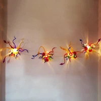 wall lamp for home hotel living room bedroom art decoration multi color led hand blown glass mounted light 12x16 inches