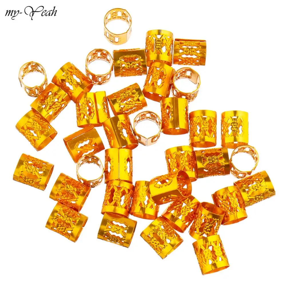 100 шт./лот золотистые/Серебристые/косички для волос смешанные цвета микро