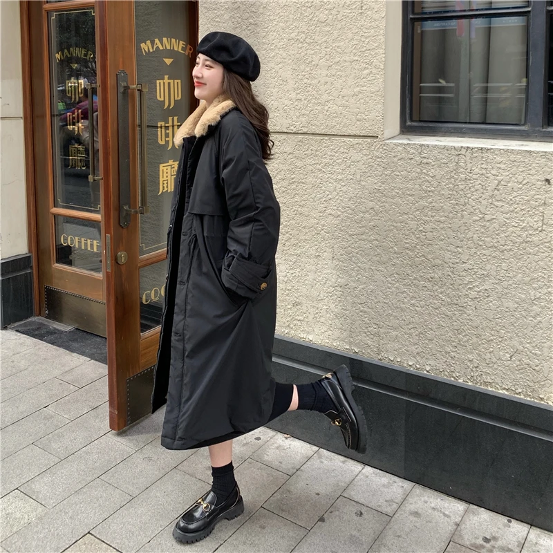 

2 Colors 2020 autumn Korean Style Cotton Jacket Winter women coat casual lamb fur warm Paddeds jacket female (C08806