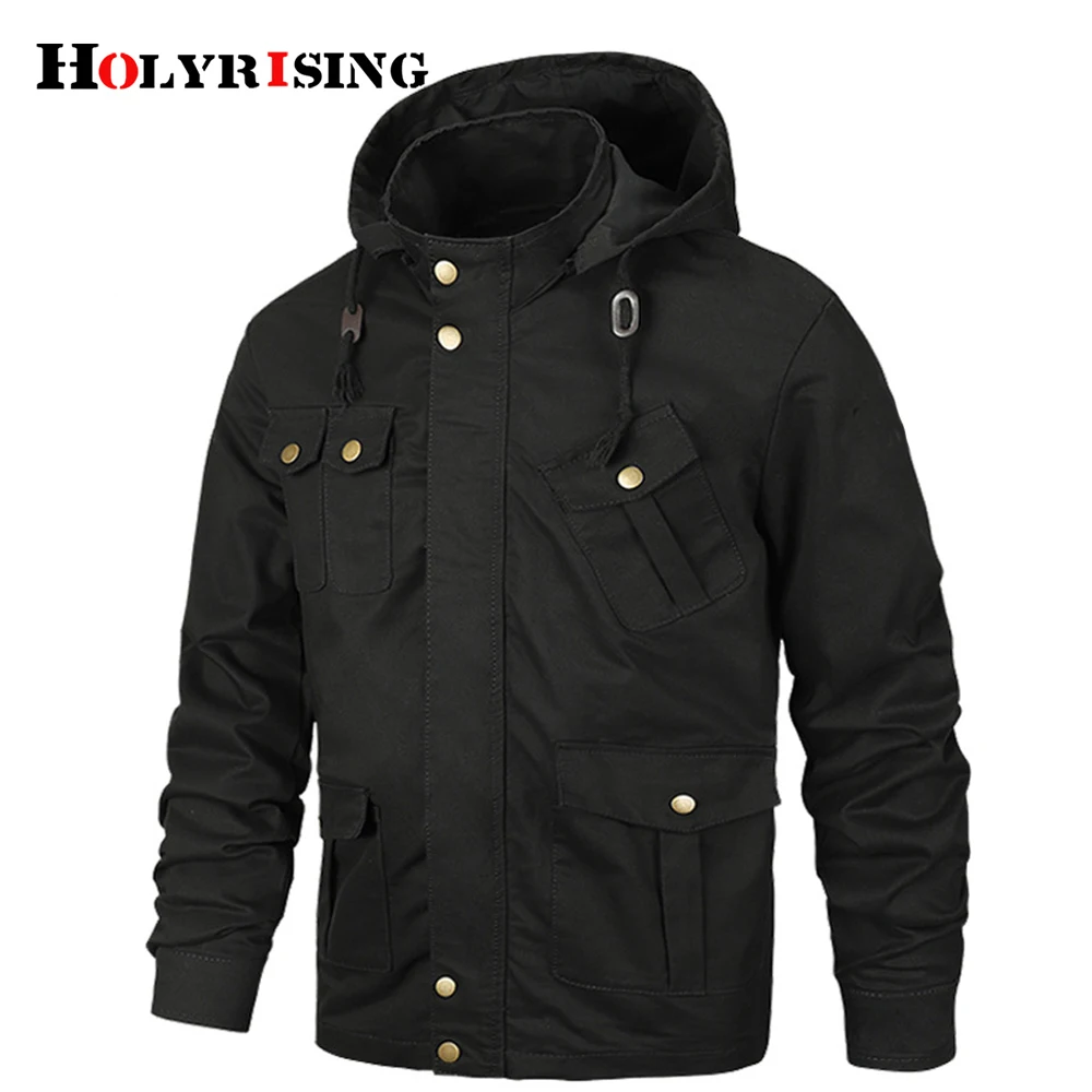 2020 Plus Size Military Jacket Men Hooded100% Cotton Pilot Coat Army Men's Bomber Jackets Cargo Flight Male 6XL | Мужская одежда