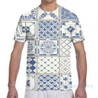 Футболка Azulejo Azulejos, Лиссабон, Португалия, для мужчин и женщин, с принтом, модная футболка для девочек, топы для мальчиков, футболки с коротким рукавом, футболки