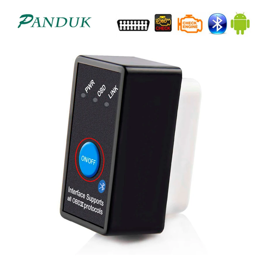 PANDUK OBD2 ELM327 V 1,5 Cad сканер автоматический OBDII сканирующий Инструмент OBD 2 ODB II V1.5 Bluetooth ODB2 диагностический инструмент адаптер автоматический сканер